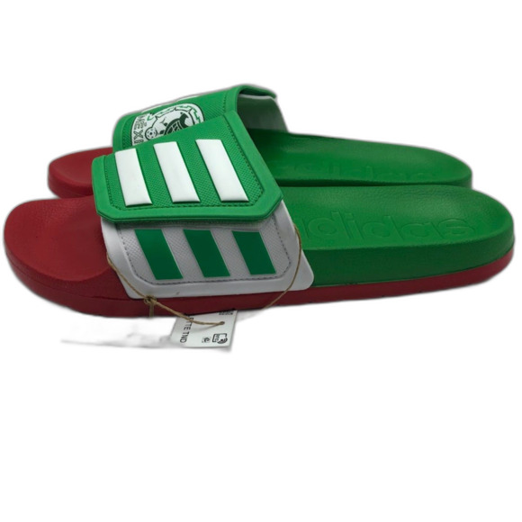 Adidas Slide Sandals Unisex Mens 12 Womens 13 Mexico NWT Adilette Slip On Shoes - Picture 7 of 14